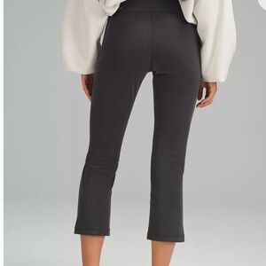 Lululemon Women’s Ribbed Softstreme Zip-Leg Black Recycled Polyester Pant Size 6